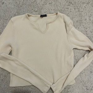 Brandy Melville Ribbed Long Sleeve top